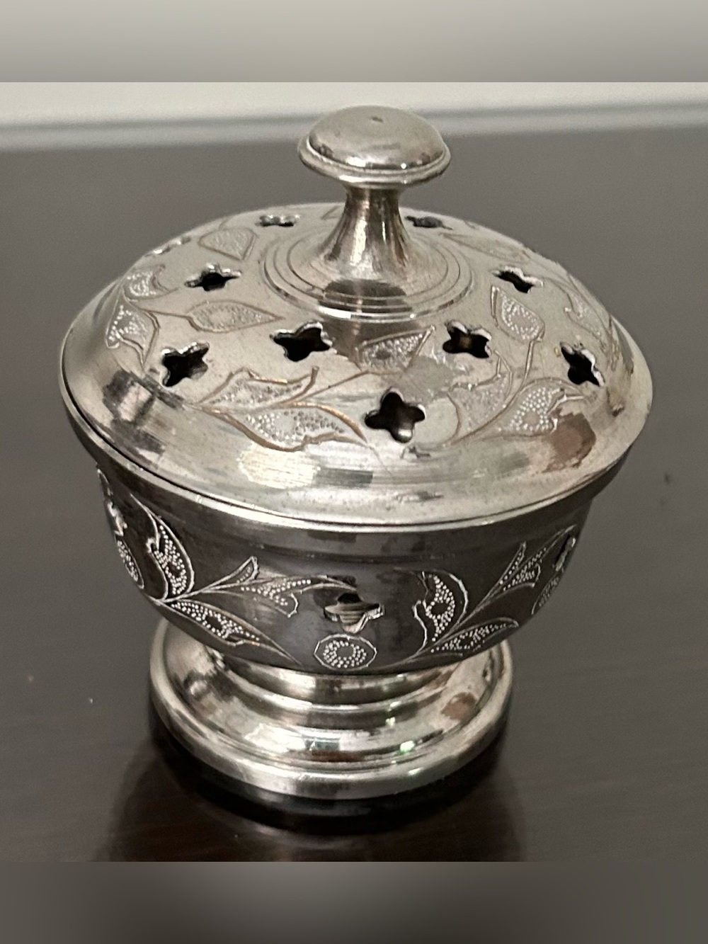 Nickel-Plated Incense Burner